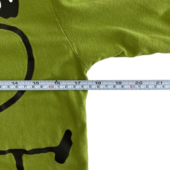 Place T-Shirt Boys Large 10/12 Long Sleeve Tee Green Funny Face Monster Drawing - Picture 3 of 8